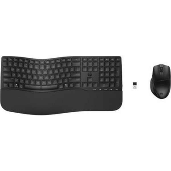 680 Comfort Dual-Mode Keyboard and Mouse Combo Set Turkish - Black resmi