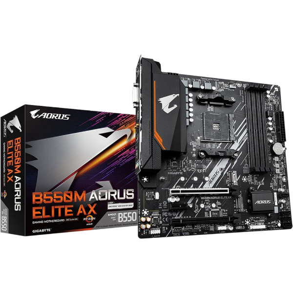B550M-AORUSELITEAX 4733MHz OC DDR4 AM4 M.2 HDMI Micro-ATX Anakart resmi