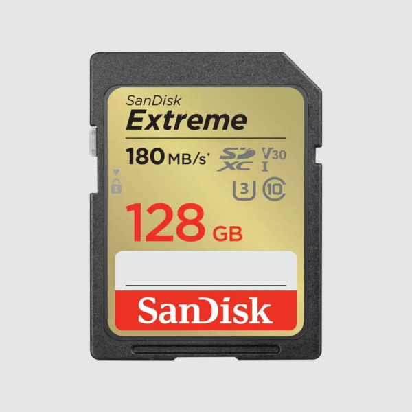 128GB Extreme Pro UHS-I 180MB/s SD Card resmi