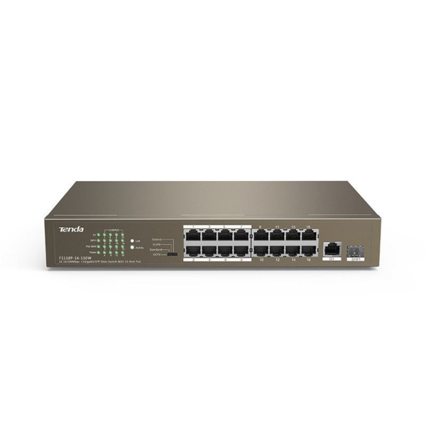 16 portlu 10/100Mbps +1 Gigabit/SFP Slots Switch With 16-Port PoE resmi