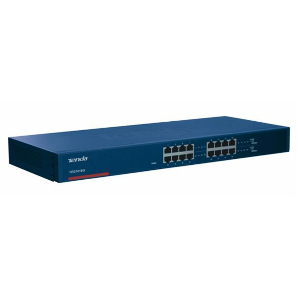 16 PORT 10/100/1000Mbps Rack Mountable Switch resmi