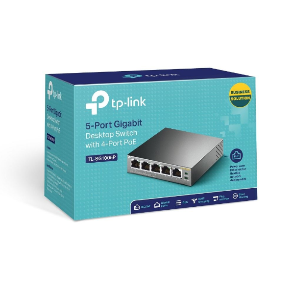 5 Port 10/100/1000Mbps 4 Port Poe resmi