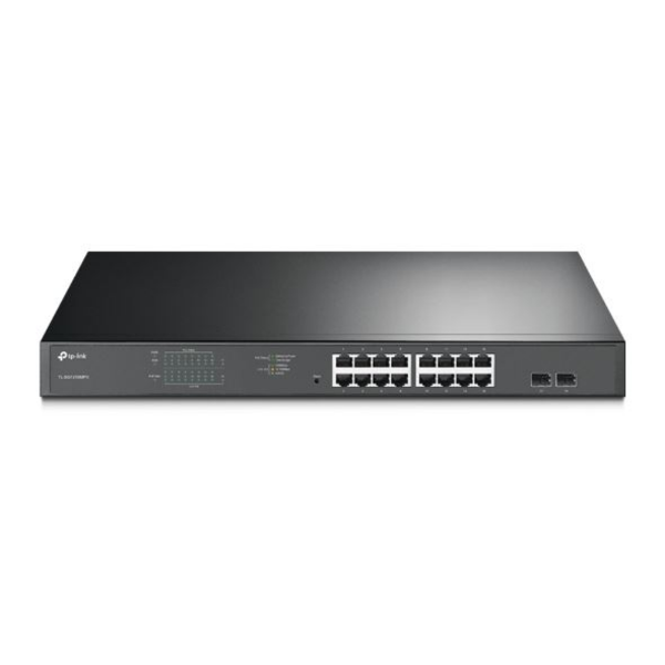 JetStream 16-Port Gigabit 2 SFP Yuvalı Easy Smart PoE + Switch resmi