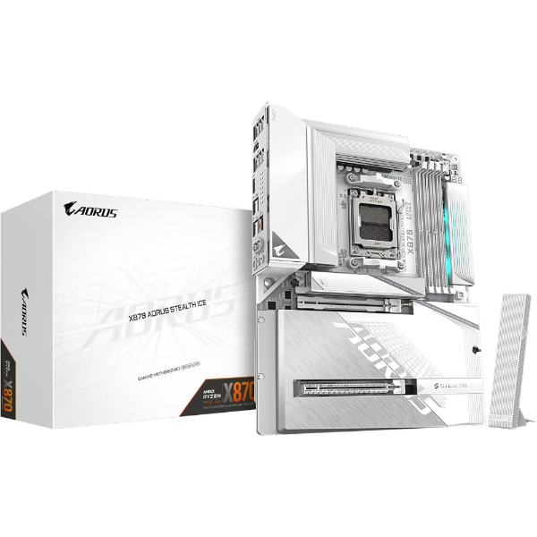 X870-A-STEALTH-ICE 8200MHz OC DDR5 AM5 M.2 HDMI DisplayPort ATX Anakart resmi