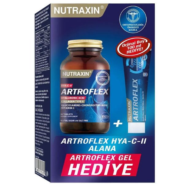 Nutraxin Artroflex Hya-C-II 90 Tablet + Extra Gel 100 ml Hediyeli