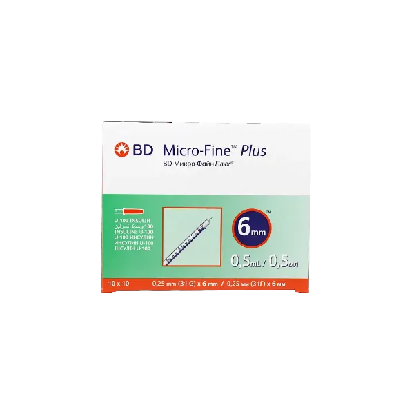 Bd Micro-Fine Plus İnsülin Şırıngası 1 ml / 6 mm 100'lü